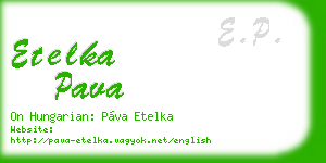 etelka pava business card